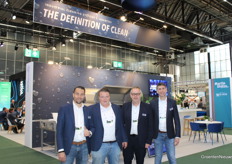 Jeroen Verkerk, Roy Kranendonk, Paul Sandlan, and Stefan Civre of Unifortes, who were pleased to confirm on Thursday that a machine line had been sold at the fair. Roy also had good things to say about the fair: "GreenTech is back on track."