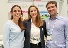 Lisanne Meulendijks and Alessandro Barucci from Kubo together with Rebekka Boekhout from VerticalFarmDaily