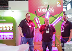 Vertically Urban was three men strong to present their LED lamps that can be used for both horticulture and vertical farming.