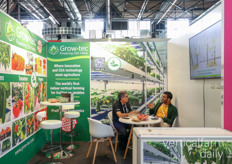 At Grow-Tec, they were continuously discussing the tomato and cucumber cultivation systems.