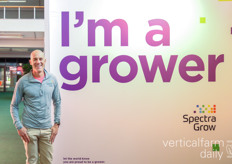 Whit Allen posed proudly with SpectraGrow with their recently launched marketing campaign 'I'm a grower'.