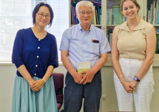 The vertical farming legends and founders of the JPFA, Dr. Eri Hayashi, Dr. Toyoki Kozai with Rebekka Boekhout of VerticalFarmDaily met at the JPFA headquarters in Chiba 