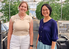 Rebekka Boekhout and Eri Hayashi pictured at Ikeuchi's trial facility