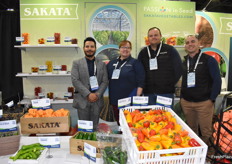 Salvador Hurtado, Tracy Lee Zogby, Anthony Cannon, and James Galante with Sakata Seed America. The company just released a purple stem, purple-headed broccoli. 